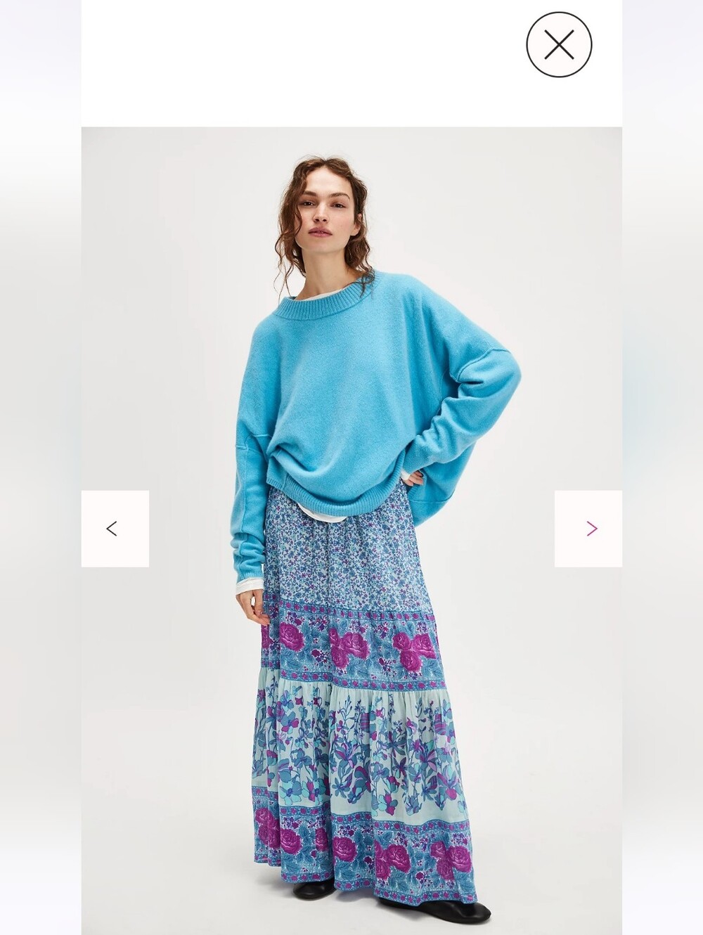Spell Love Jetty Maxi Skirt Blue Nirvana